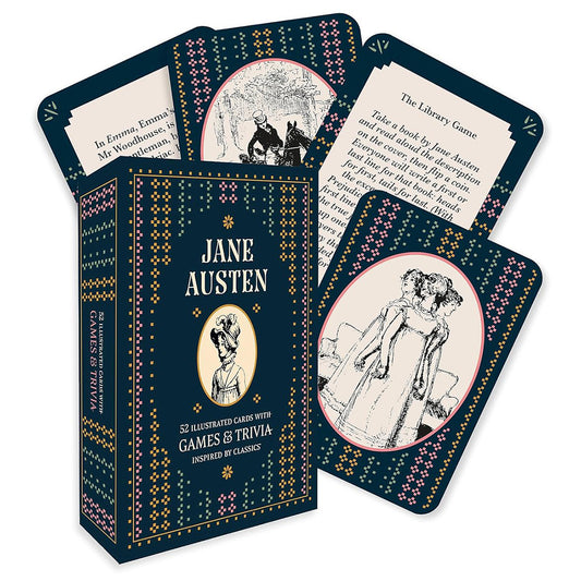 Jane Austen: 52 Illustrated Cards With Games & Trivia Inspired by Classics