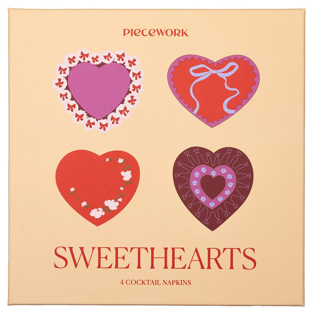 Sweethearts Cocktail Napkins (Set of 4)
