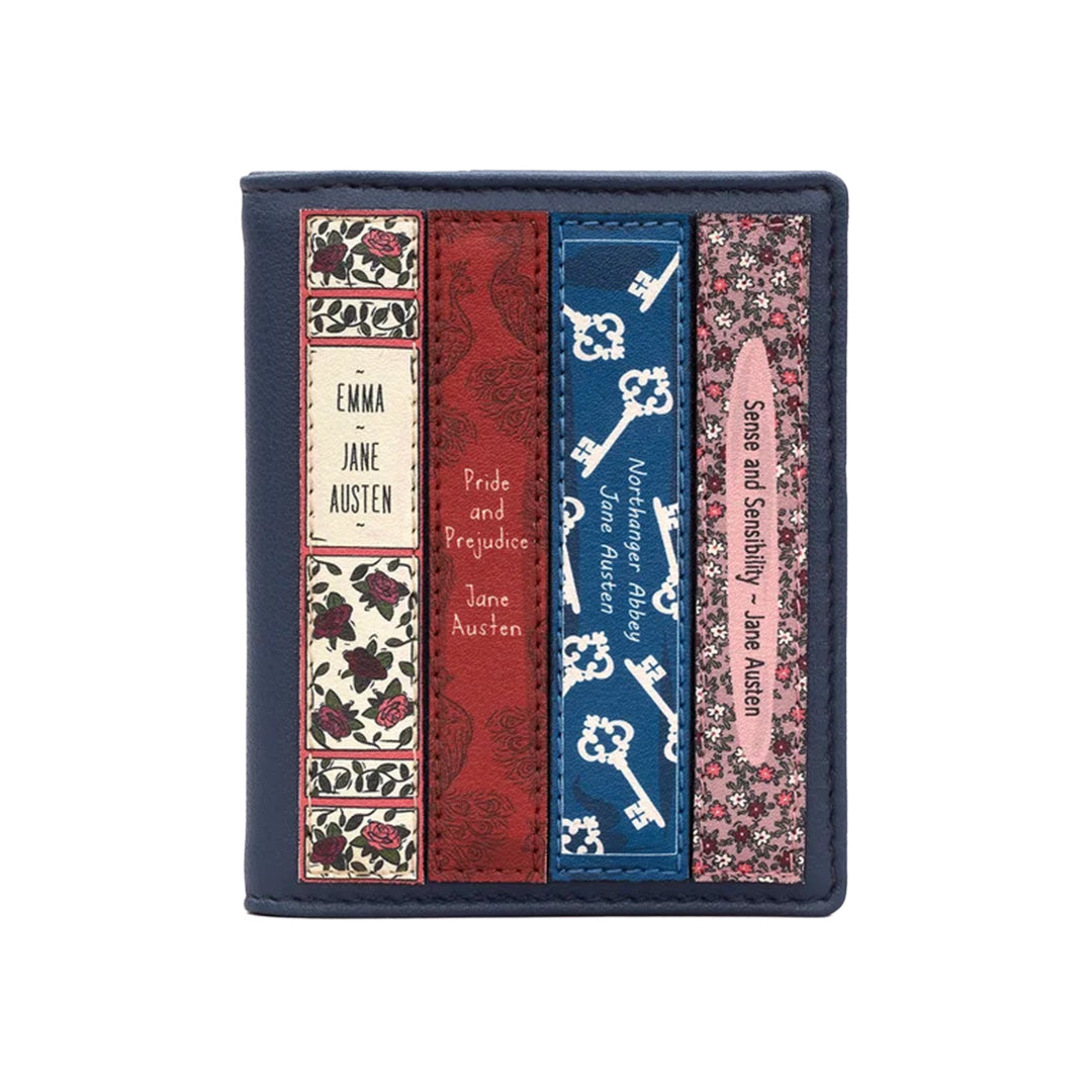 Jane Austen Book Club Flap Over Card Holder – Navy