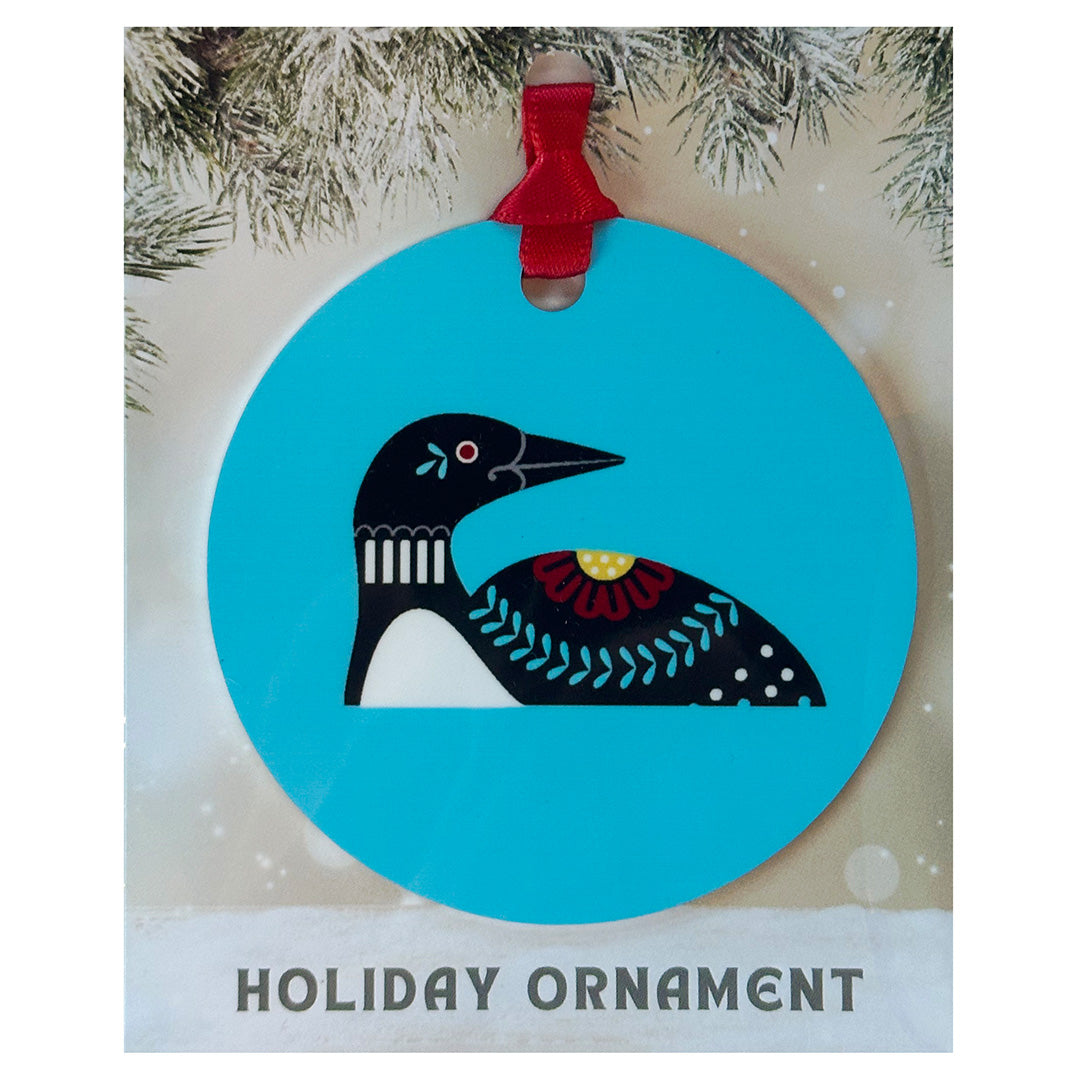 Cindy Lindgren Minnesota Dala Loon Metal Ornament