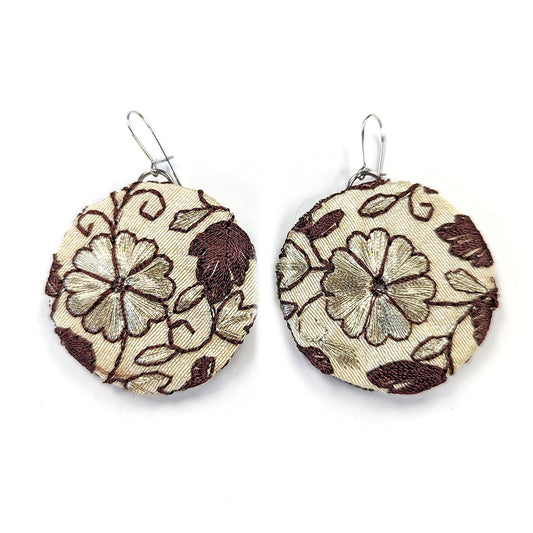 RETHINK Earrings – Embroidered Flower Short
