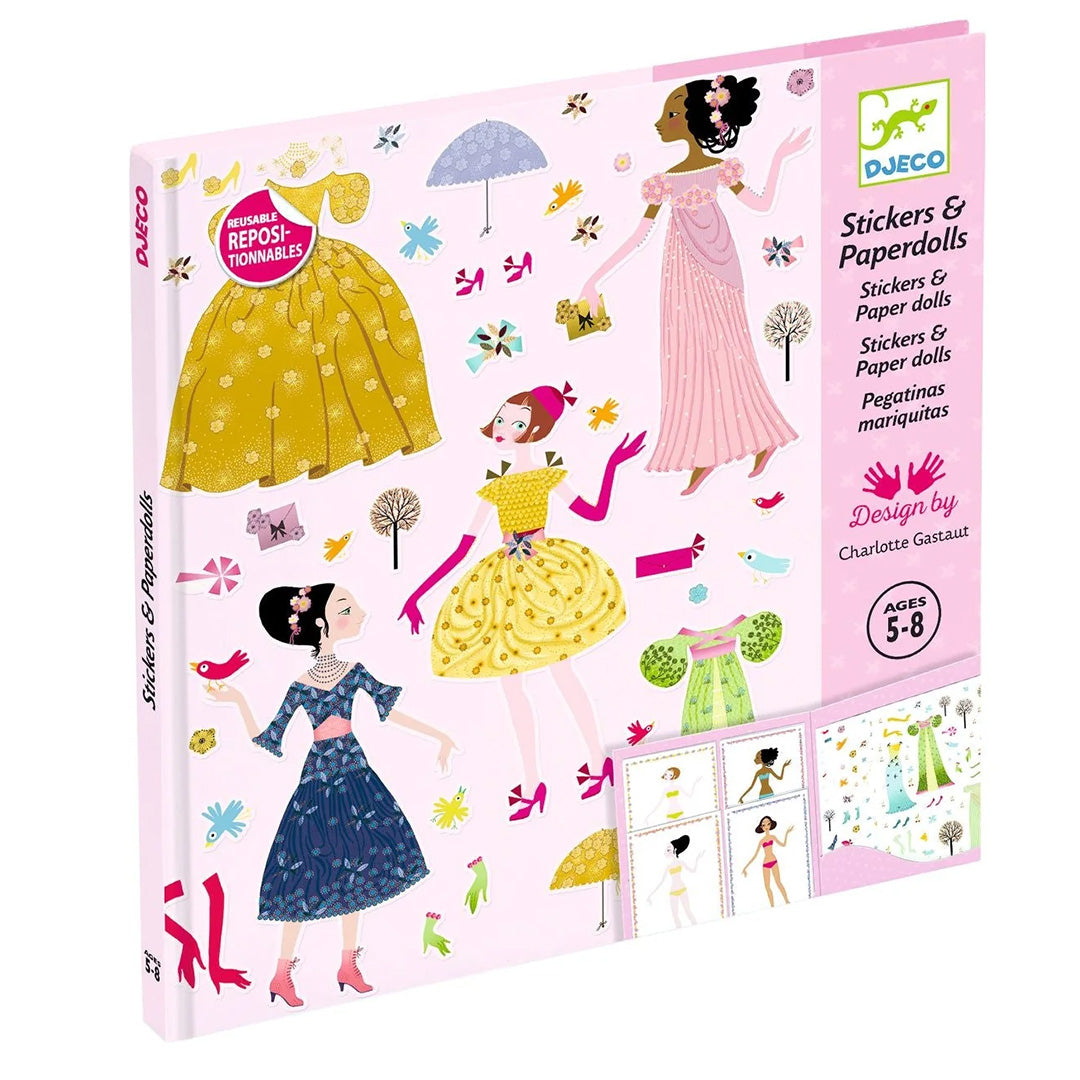 DJECO Stickers and Paperdolls – Dresses Through the Seasons