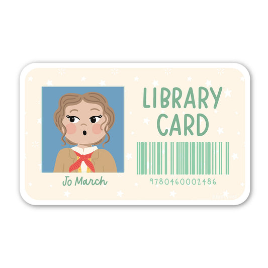 Little Women Sticker – Jo March Library Card