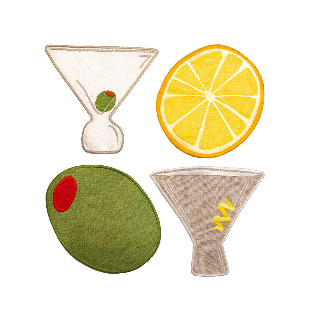 Martini Cocktail Napkins (Set of 4)