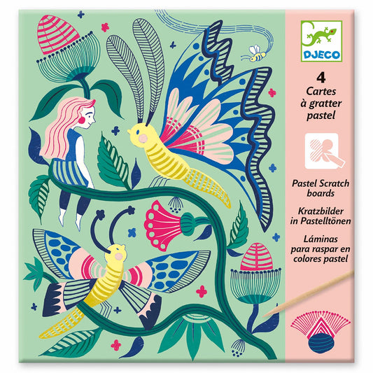 DJECO Scratch Cards Activity Set – Fantasy Garden