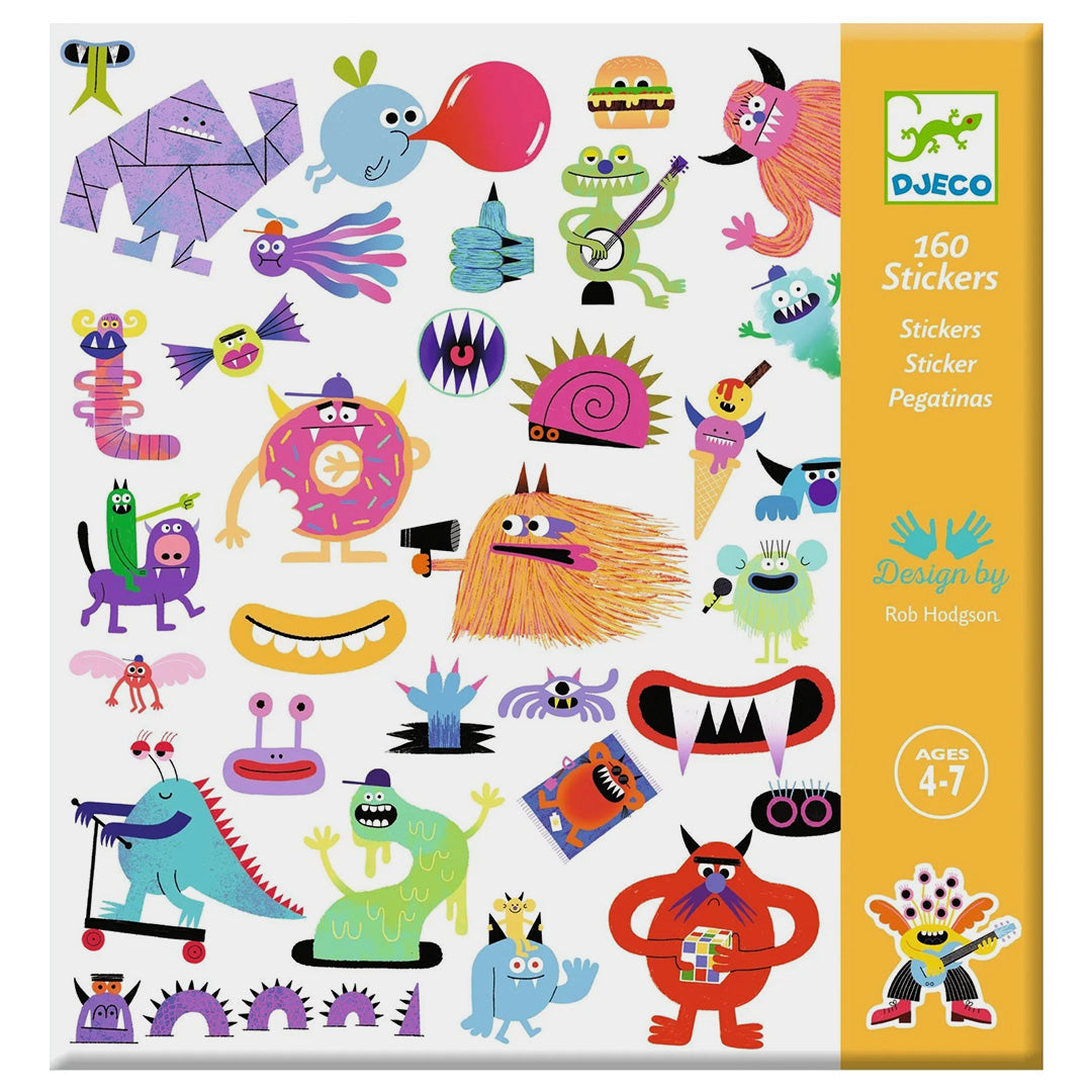 DJECO Sticker Sheets – Monsters