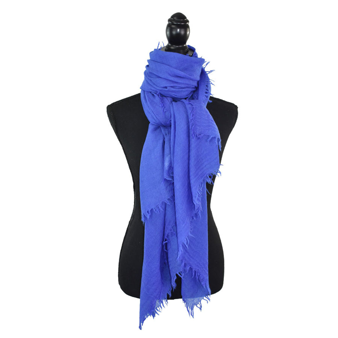 Dupatta Designs Scarf – Whisper Hand Dyed Wool Electric Blue