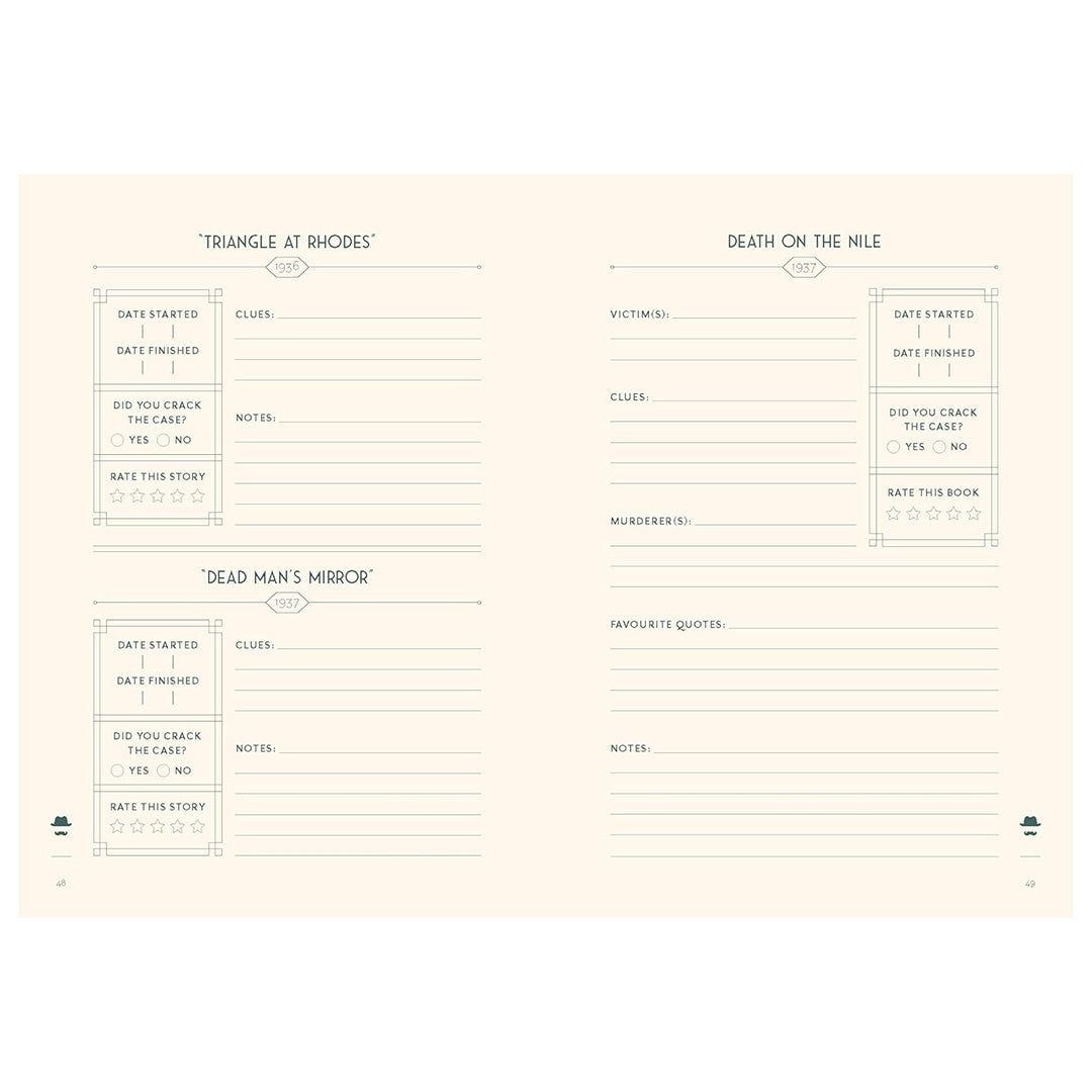 Agatha Christie Reading Tracker: Read, Solve, Record