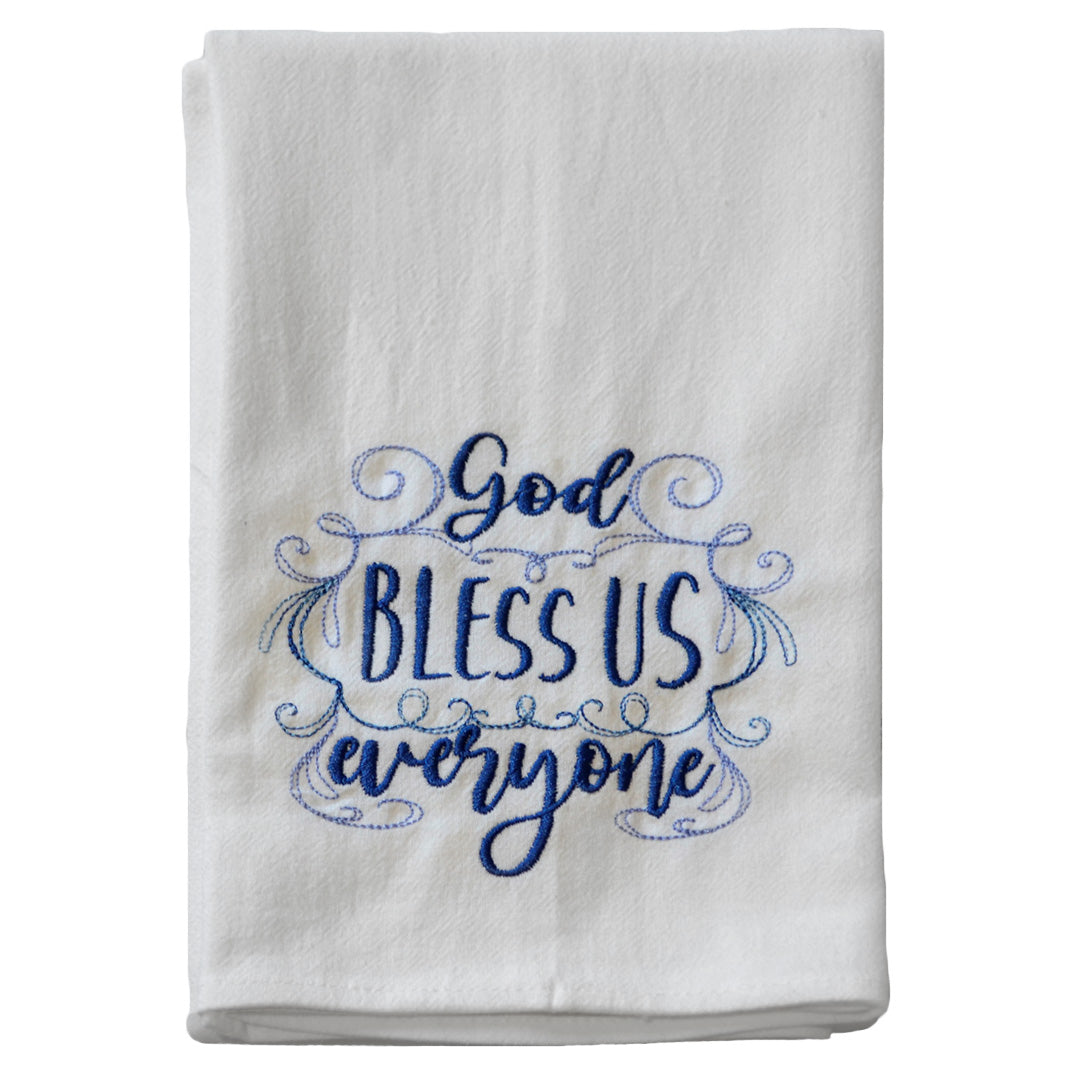 A Christmas Carol Tea Towel - "God bless us everyone"