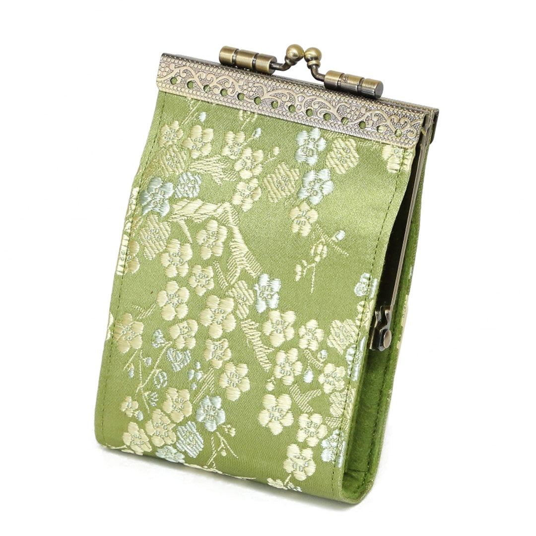 Cathayana Card Holder – Light Green Cherry Blossom