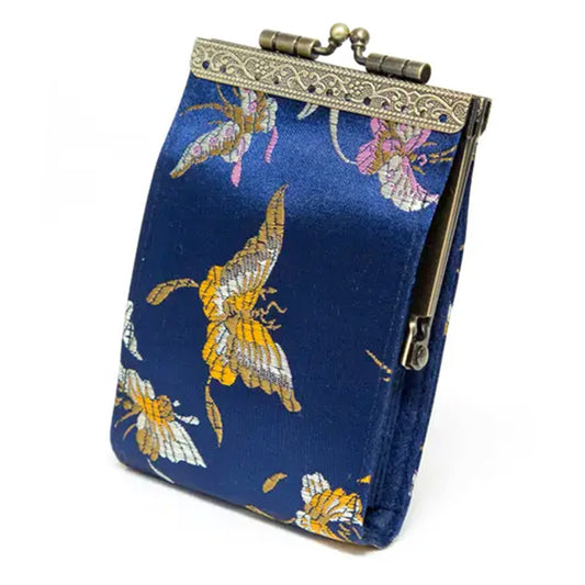 Cathayana Card Holder – Blue Butterfly Brocade