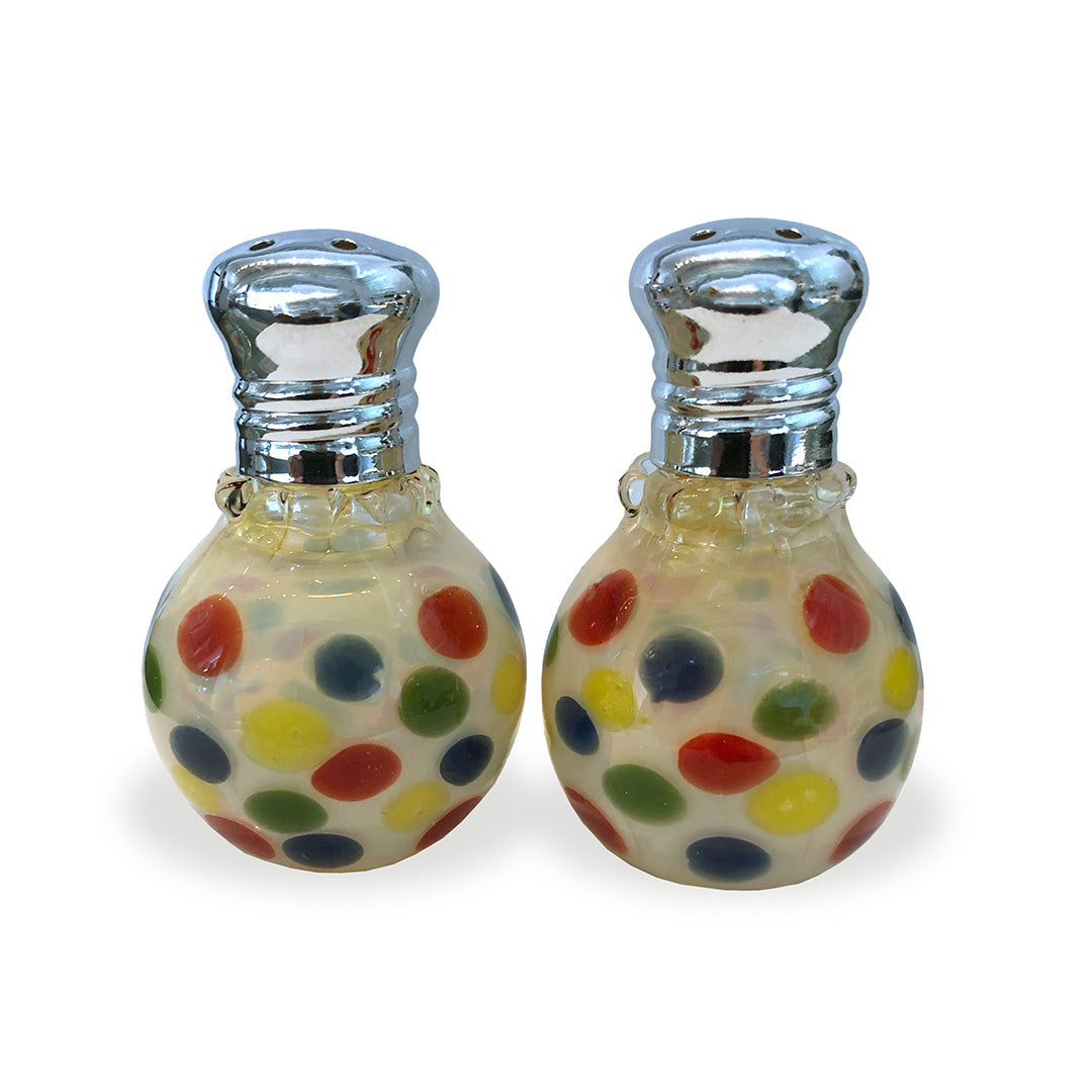 Mini Glass Salt and Pepper Shakers – Dots