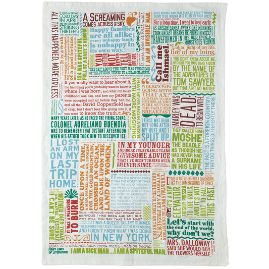 First Lines of Literature Dish Towel