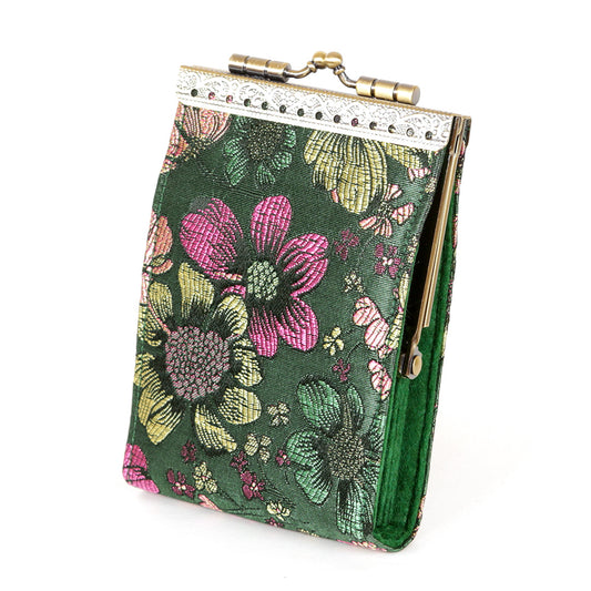Cathayana Card Holder – Green and Pink Floral