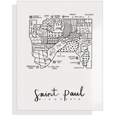 Art By Aleisha Notecard – Saint Paul Neighborhood Map