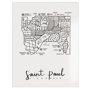 Hand Painted Saint Paul, MN Map – (BY) ALEISHA