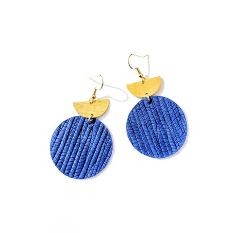 Spoon & Theory Cantrell Blu Suede Earrings