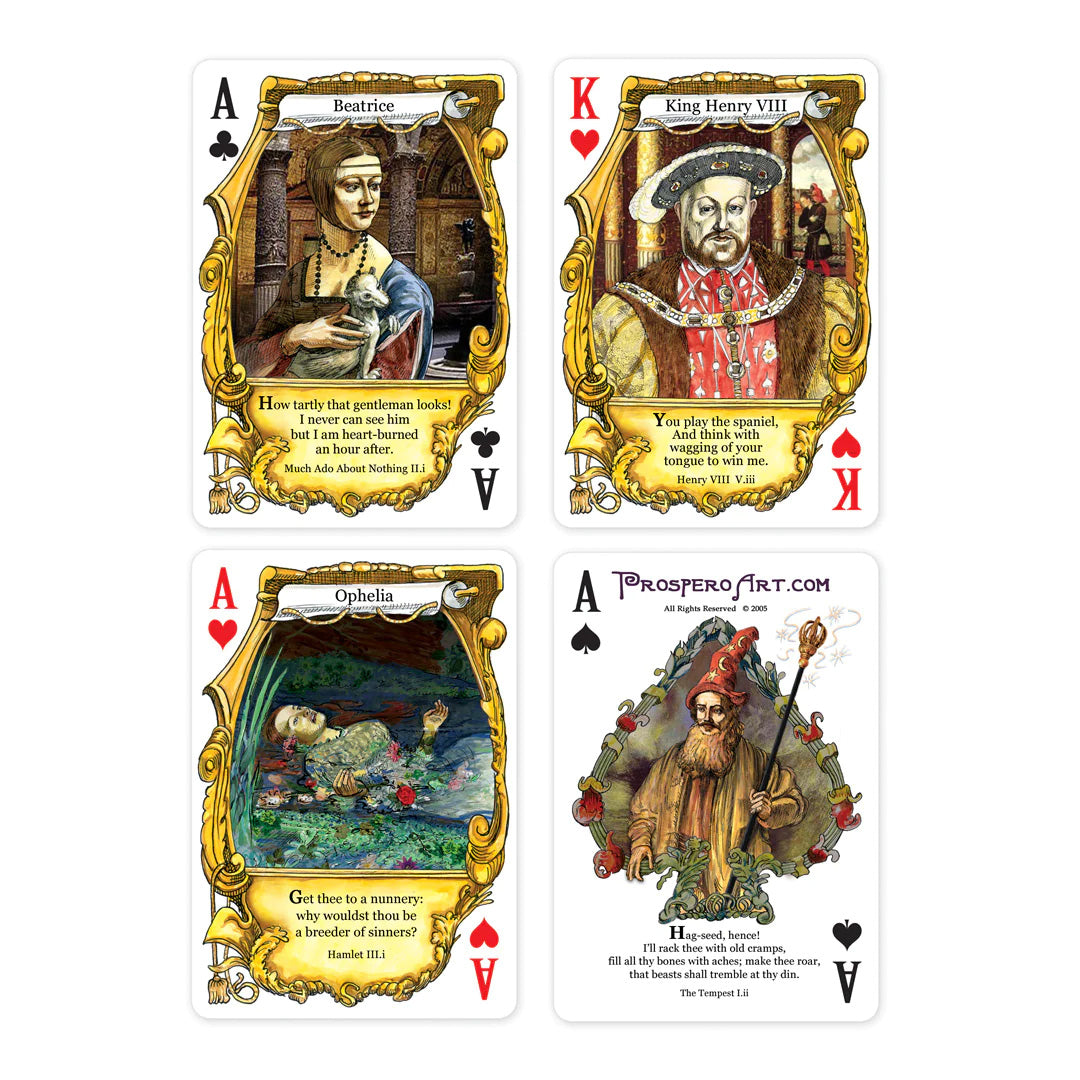 Shakespeare Bridge Set Cards