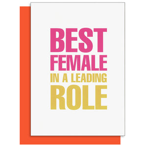 Best Female in a Leading Role Card