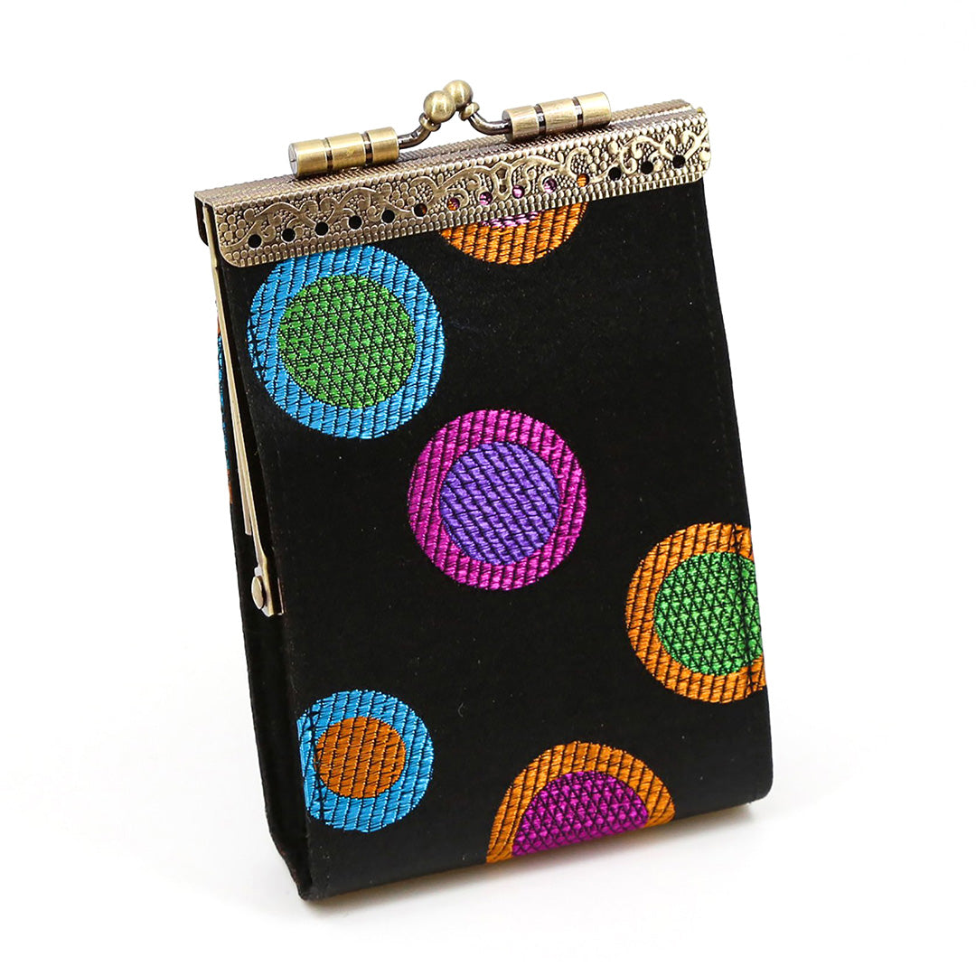 Cathayana Card Holder – Black Polka Dots