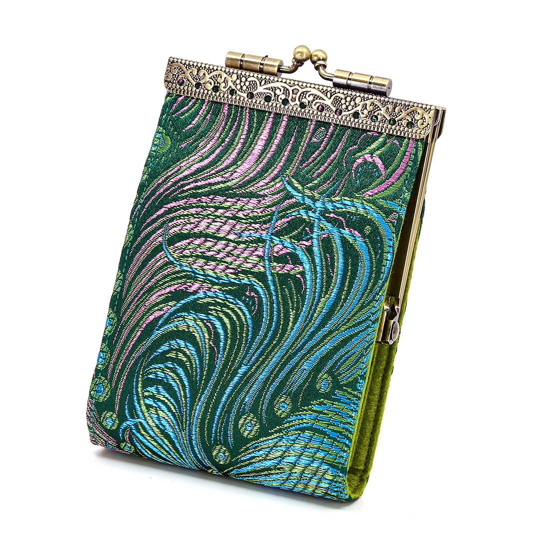 Cathayana Card Holder – Green Peacock