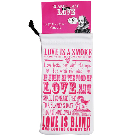 Shakespeare Quotes Love Soft Microfiber Pouch