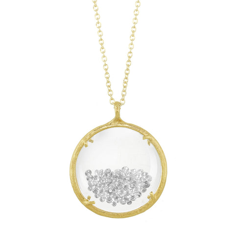 Large Shaker Necklace – White Topaz