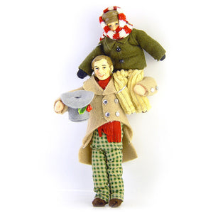 A Christmas Carol Ornament - Bob Cratchit with Tiny Tim