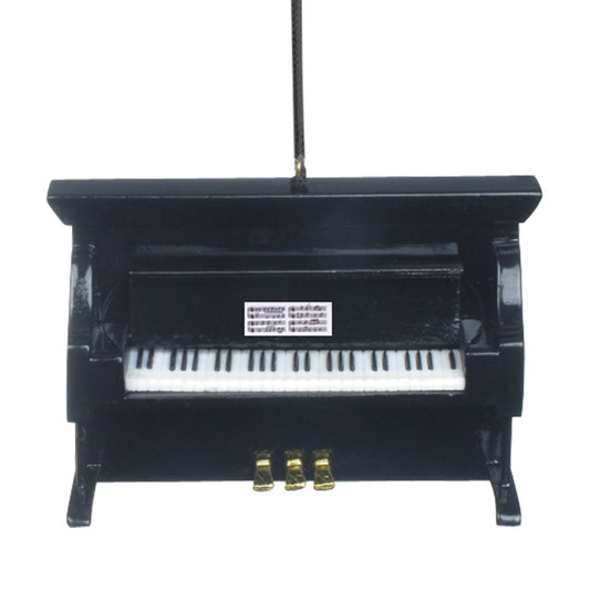 Black Upright Piano Ornament
