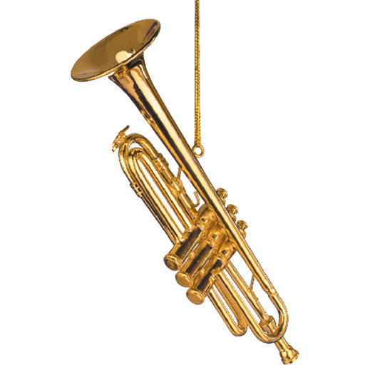 Gold Brass Trumpet Ornament
