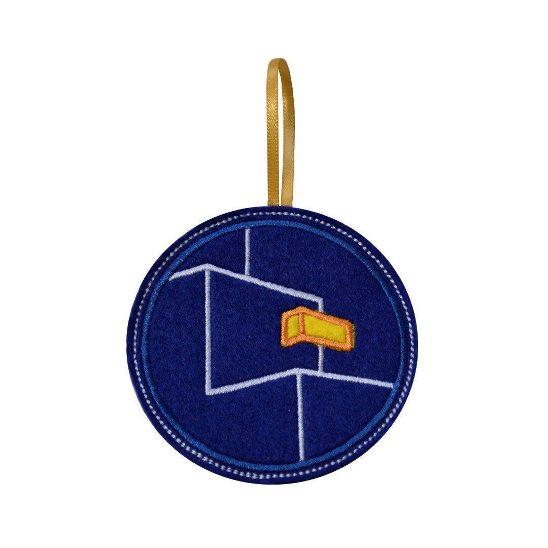 Guthrie Theater Round Ornament - Royal Blue