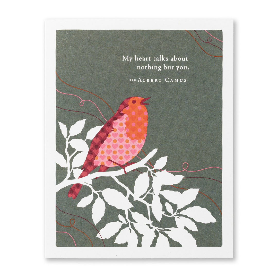 Positively Green Valentine's Card – Albert Camus