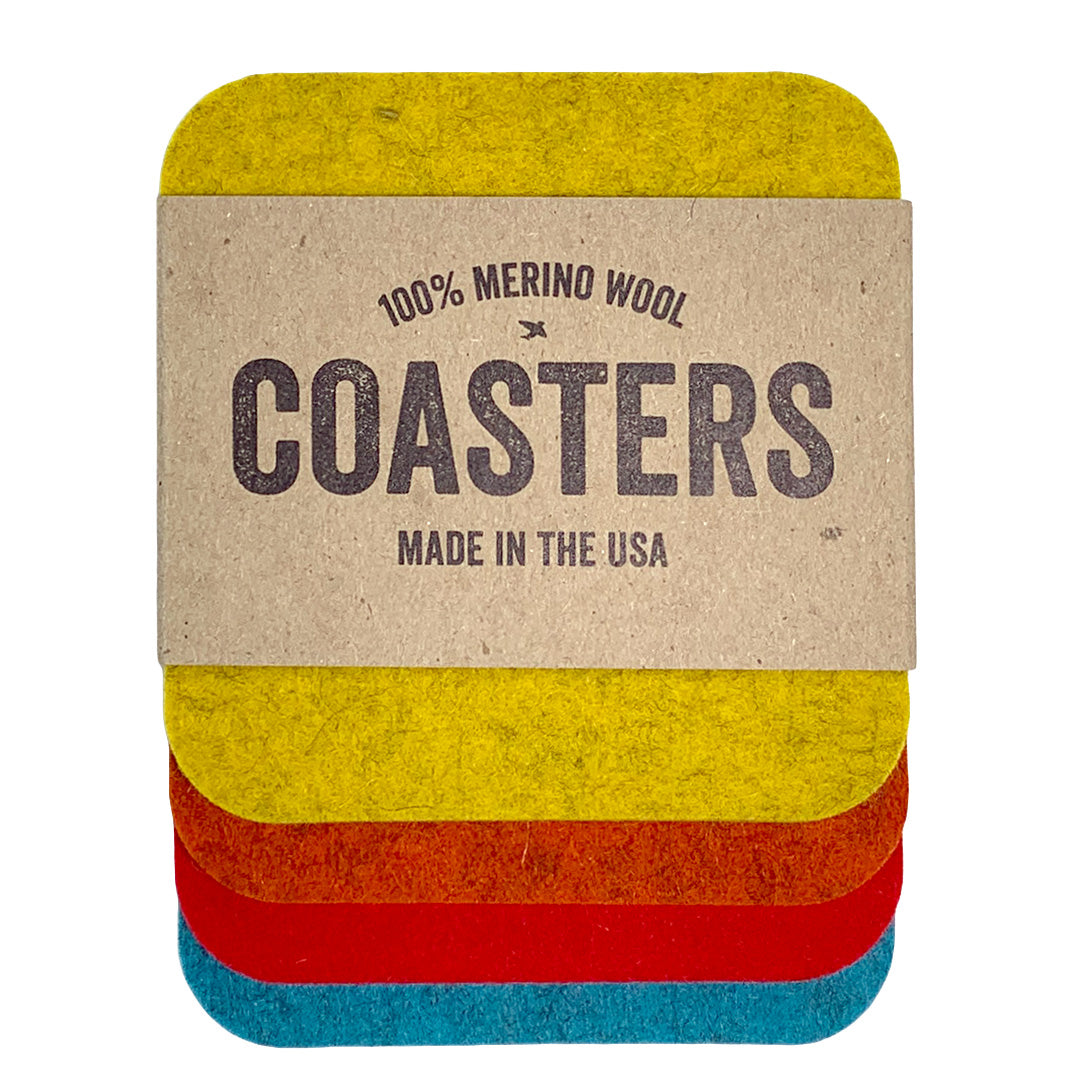 Dundry Hill Wool Felt Coasters (Set of 4) – Multi-Brights