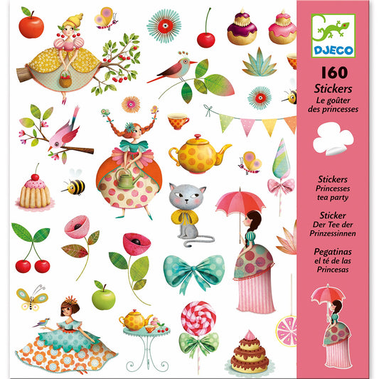 DJECO Sticker Sheets – Princess Tea Party