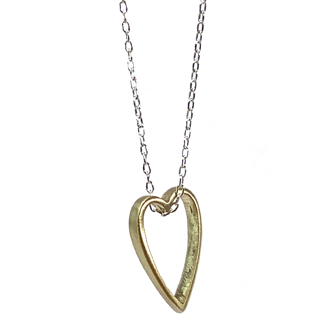 Cutout Gold Heart Necklace