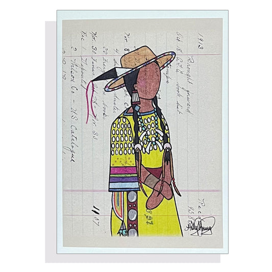 Holly Young Notecard – Lady in Yellow