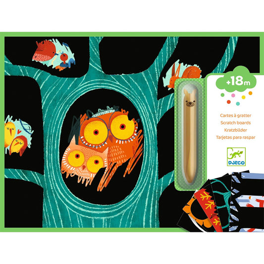 DJECO Scratch Cards Activity Set – Learning About Animals